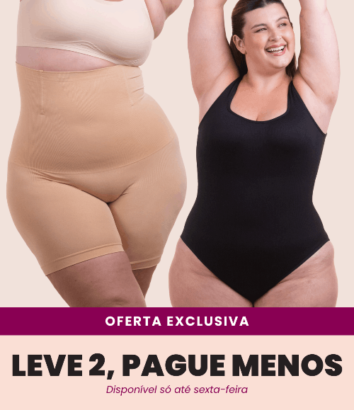 Body Shaper Canelado + Bermuda Up Shaper - Combo Irresistível