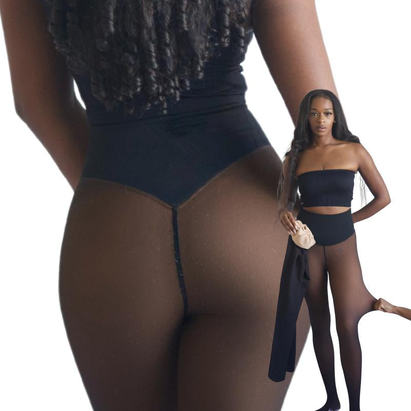 Legging Modeladora Elavie® com Forro de Fleece — Define a Cintura, Elegante e Sem Volume!