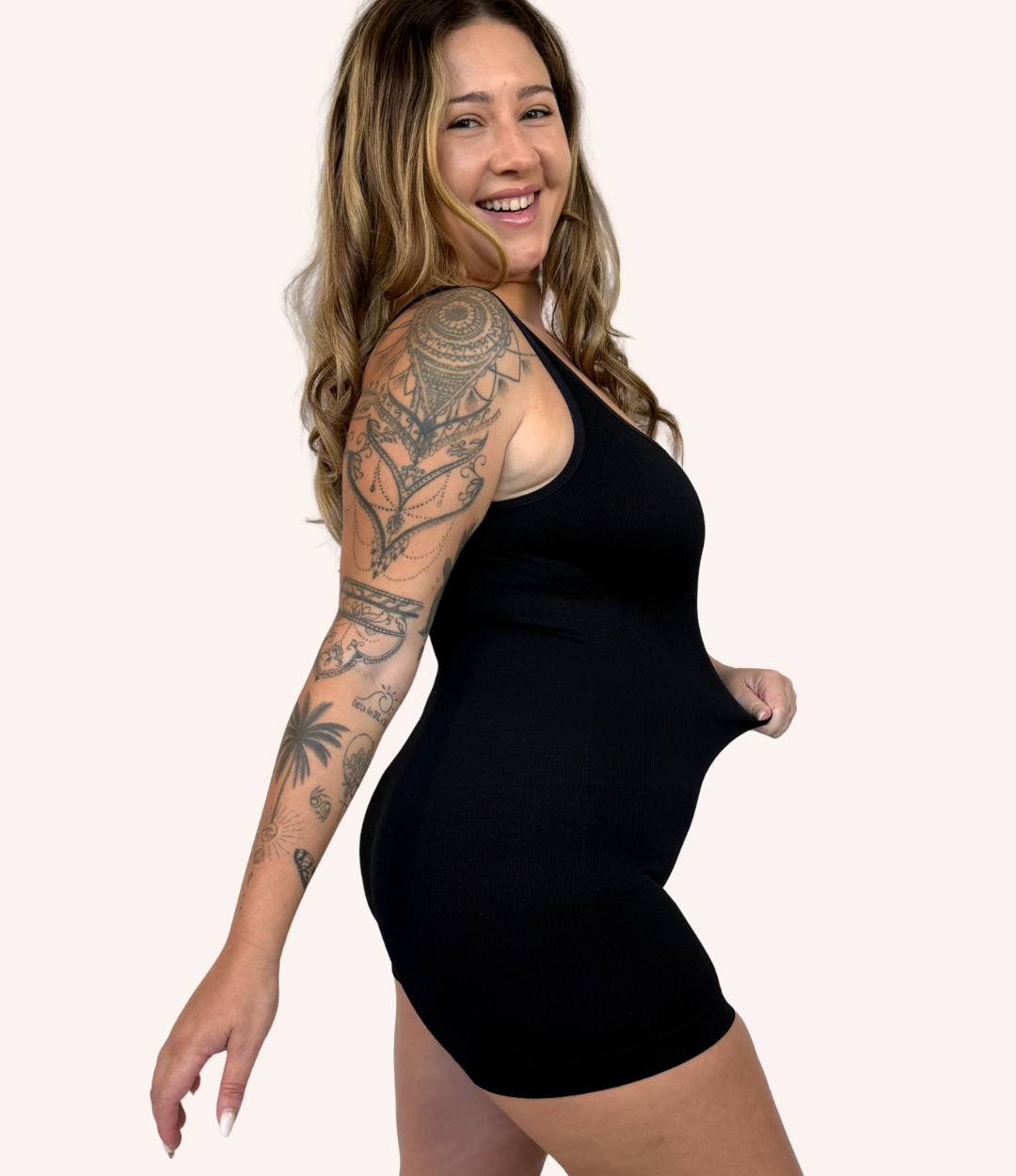 Combo Shaper Canelado - Regata | Body | Macaquinho