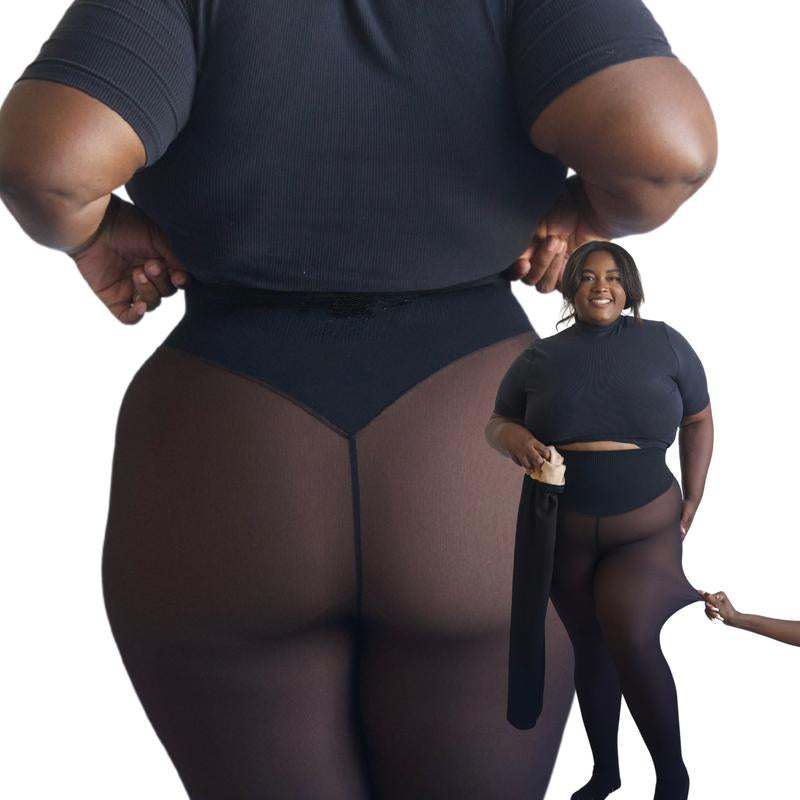 Legging Modeladora Elavie® com Forro de Fleece — Define a Cintura, Elegante e Sem Volume!