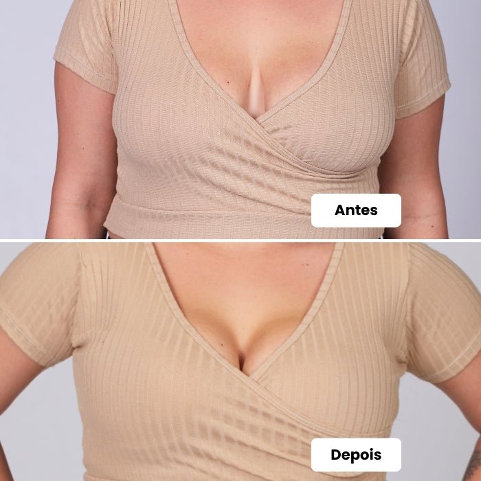 Sutiã Push Up + Body Shaper Canelado - Combo Irresistível